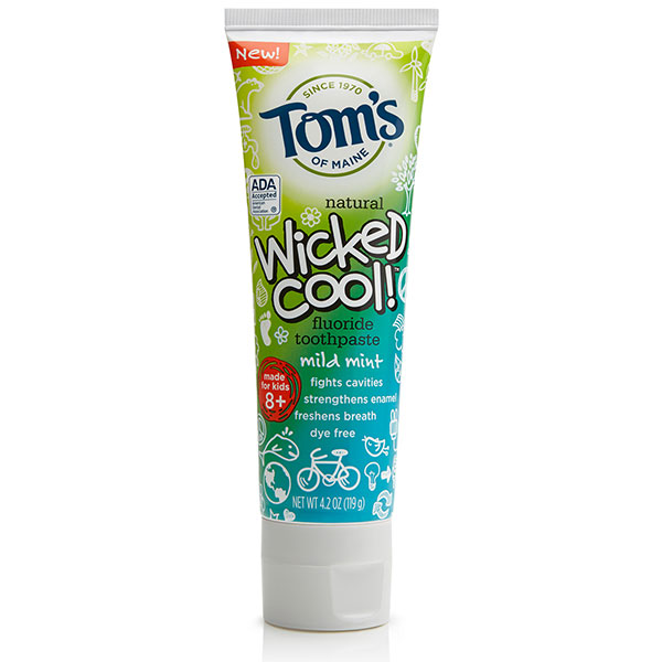Wicked Cool Childrens Toothpaste - Mild Mint, 4.2 oz, Toms of Maine
