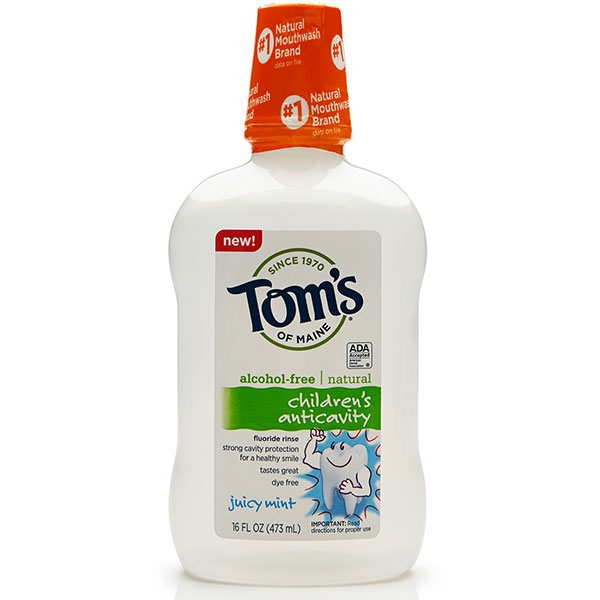 Tom's of Maine Anticavity Fluoride Dental Rinse, Juicy Mint, 16 oz, Tom's of Maine