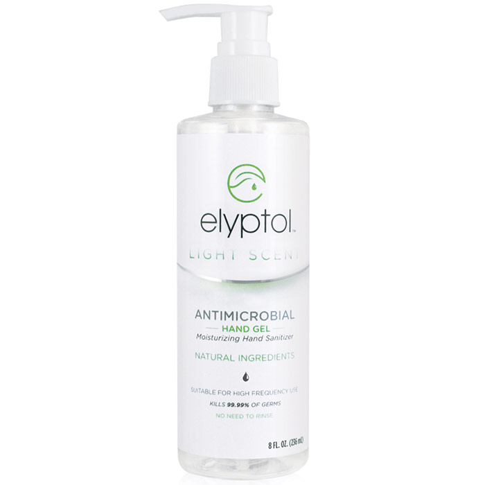 Antimicrobial Hand Sanitizer Gel, 8 oz, Elyptol