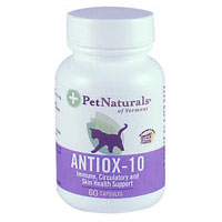 Pet Naturals of Vermont Antiox for Cats 10 mg, 60 caps, Pet Naturals of Vermont