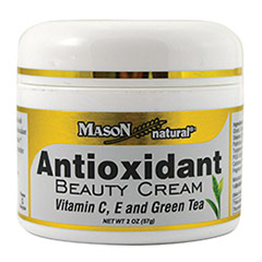 Antioxidant Beauty Cream with Vitamin C, E & Green Tea, 2 oz, Mason Natural