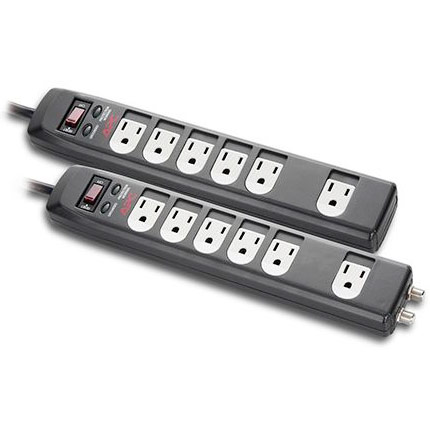 APC Essentials SurgeArrest Surge Protectors 6-Outlet, 2 Pack