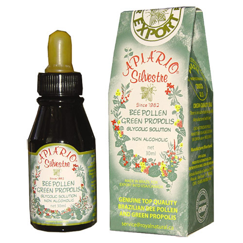 Apiario Silvestre Green Propolis & Bee Pollen, 30 ml, Royal Natural Products