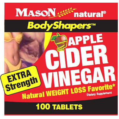 BodyShapers, Apple Cider Vinegar, Extra Strength, 100 Tablets, Mason Natural