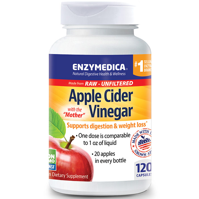 Apple Cider Vinegar, 120 Capsules, Enzymedica