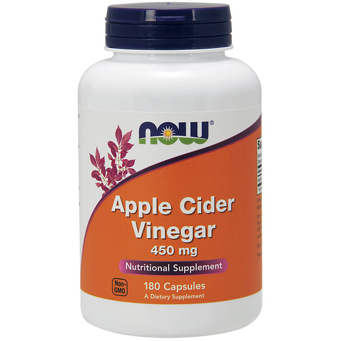 Apple Cider Vinegar 450 mg, 180 Capsules, NOW Foods