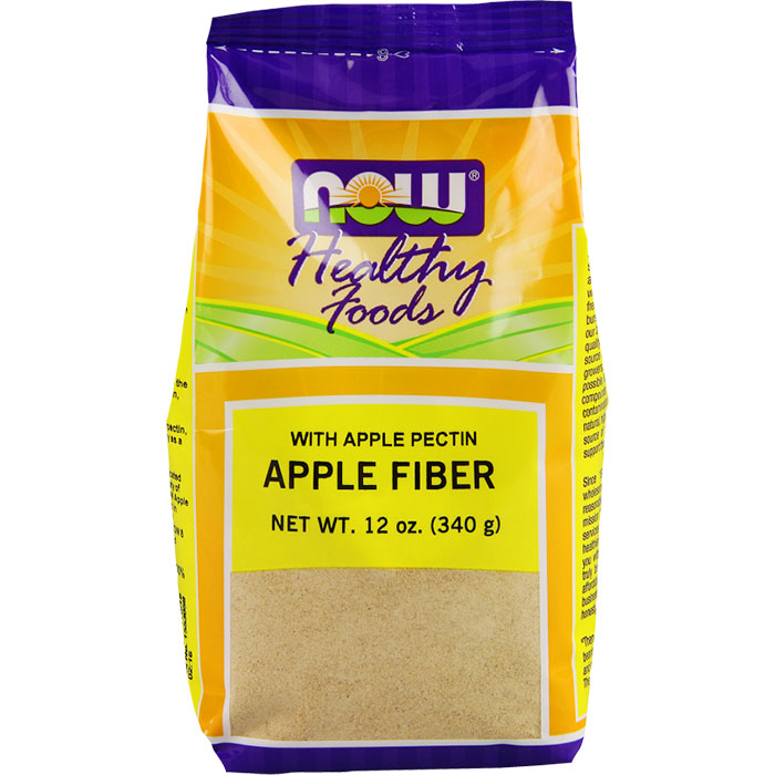 Apple Fiber Powder, With Apple Pectin, 12 oz, NOW Foods