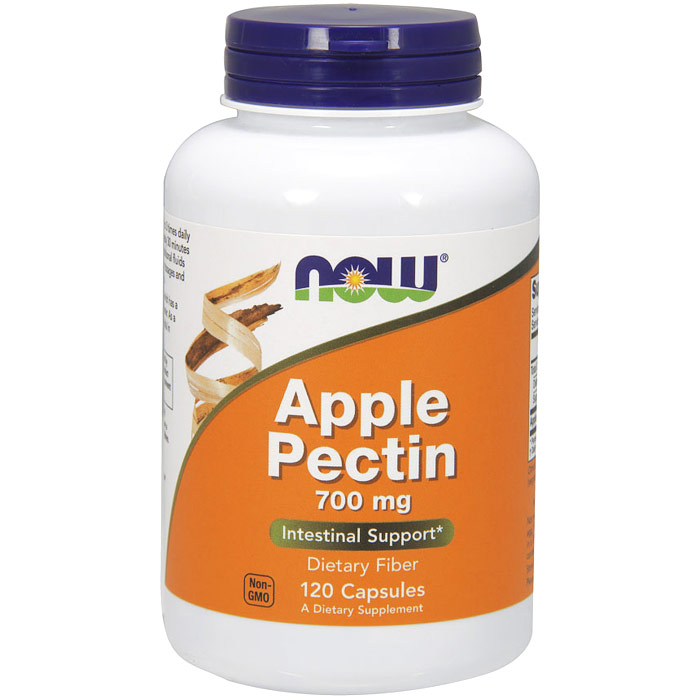 Apple Pectin Dietary Fiber 700 mg, Intestinal Support, 120 Capsules, NOW Foods