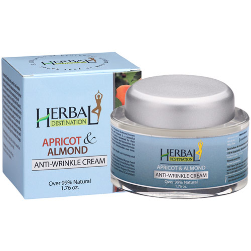 Herbal Destination Apricot & Almond Anti Wrinkle Cream, 1.76 oz, Herbal Destination