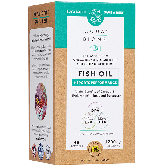 Aqua-Biome Fish Oil Sports Performance, 60 Softgels, Enzymedica