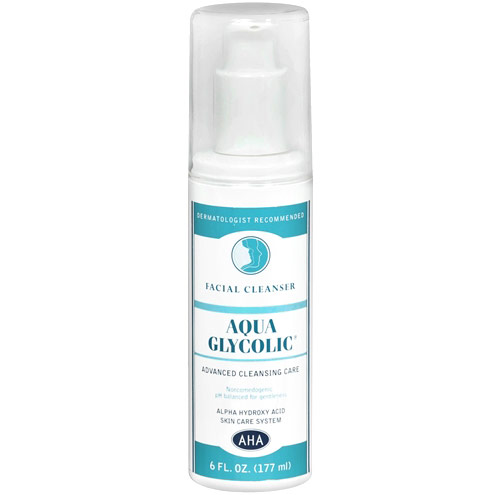 Aqua Glycolic Aqua Glycolic Facial Cleanser, 6 oz, Alpha Hydroxy Acid (AHA) Skin Care