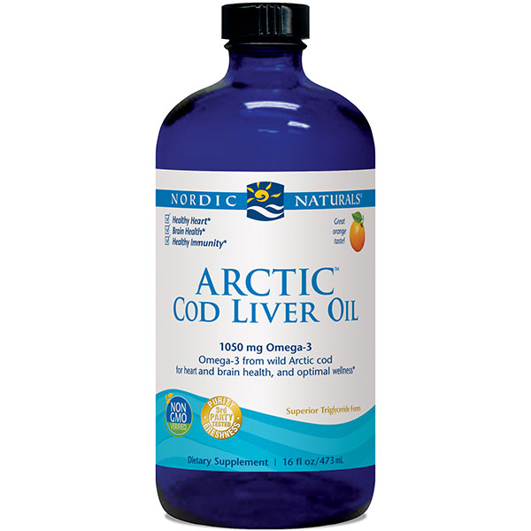 Arctic Cod Liver Oil Liquid - Orange 16 oz, Nordic Naturals