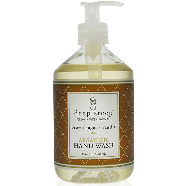 Argan Oil Liquid Hand Wash - Brown Sugar Vanilla, 17 oz, Deep Steep