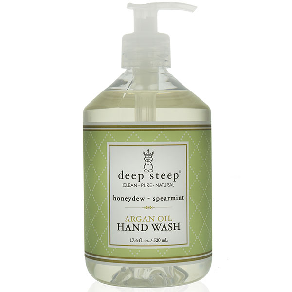 Argan Oil Liquid Hand Wash - Honeydew Spearmint, 17 oz, Deep Steep
