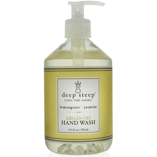 Argan Oil Liquid Hand Wash - Lemongrass Jasmine, 17 oz, Deep Steep
