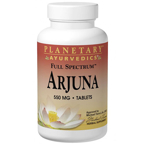 Planetary Ayurvedics Arjuna 550 mg Full Spectrum, 120 Tablets, Planetary Herbals