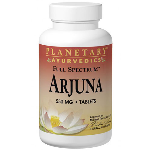 Planetary Ayurvedics Arjuna 550 mg Full Spectrum, 60 Tablets, Planetary Herbals