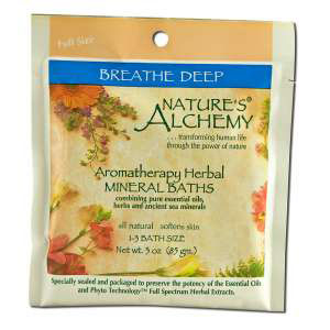 Aromatherapy Herbal Mineral Baths, Breathe Deep, 3 oz, Natures Alchemy