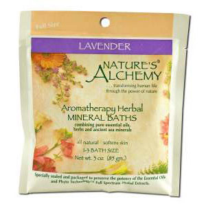 Nature's Alchemy Aromatherapy Herbal Mineral Baths, Lavender, 3 oz, Nature's Alchemy
