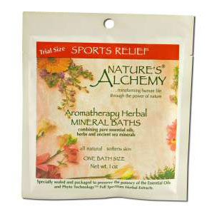 Nature's Alchemy Aromatherapy Herbal Mineral Baths, Sports Relief, 1 oz, Nature's Alchemy