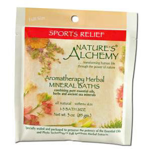 Aromatherapy Herbal Mineral Baths, Sports Relief, 3 oz, Natures Alchemy