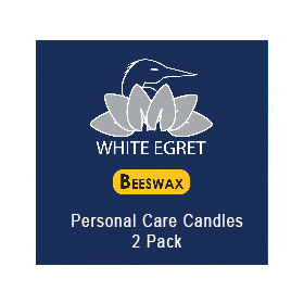 Personal Care Candles - Beeswax, 2 Candles, White Egret Personal Care