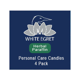Personal Care Candles - Herbal Paraffin, 4 Candles, White Egret Personal Care