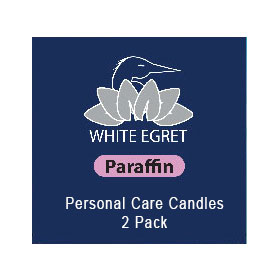 Personal Care Candles - Paraffin, 2 Candles, White Egret Personal Care