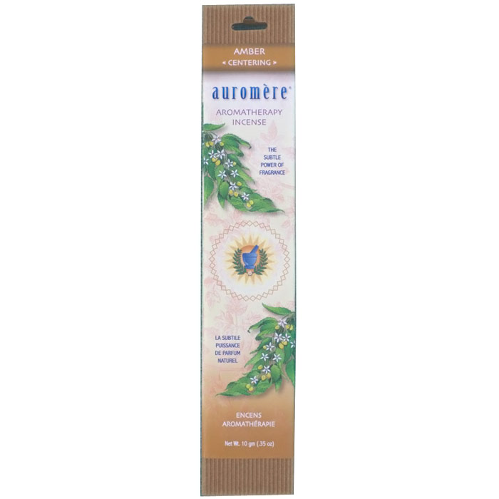 Auromere Aromatherapy Incense Amber, 10 g 12 Pack, Auromere