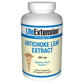 Life Extension Artichoke Leaf Extract 500 mg, 180 Vegetarian Capsules, Life Extension