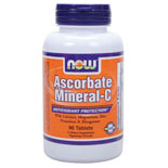 Ascorbate-C Minerals, Vitamin C 90 Tabs, NOW Foods