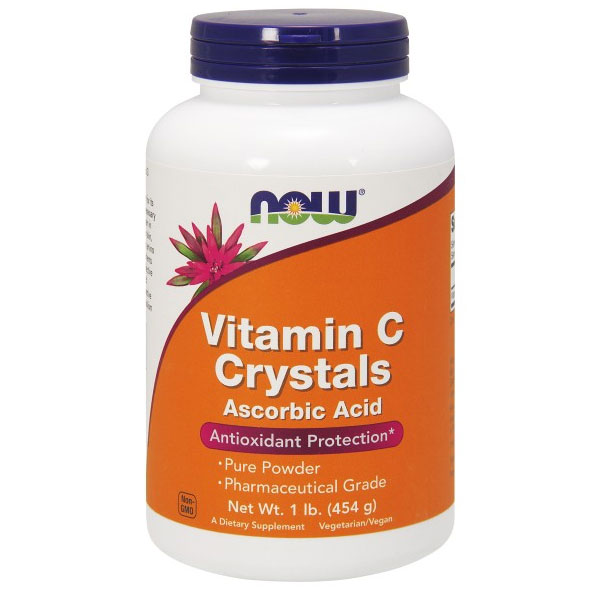 Vitamin C Crystals, Ascorbic Acid Pure Powder, 1 lb, NOW Foods