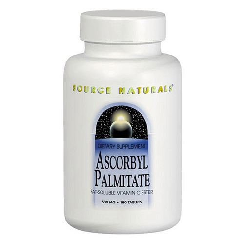 Ascorbyl Palmitate 500mg, Vitamin C Ester, 90 caps from Source Naturals