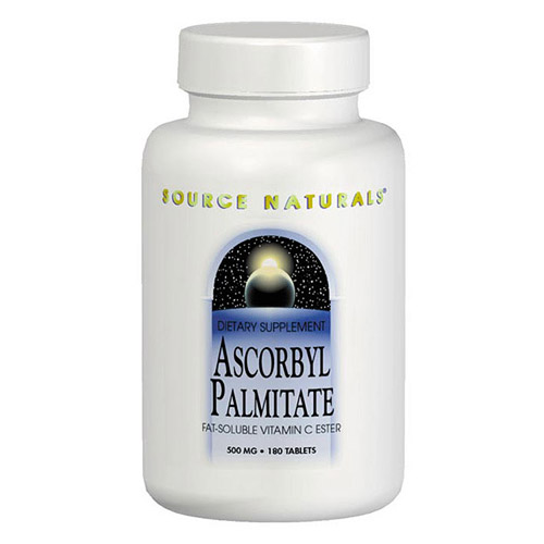 Ascorbyl Palmitate 500mg, Vitamin C Ester, 45 tabs from Source Naturals