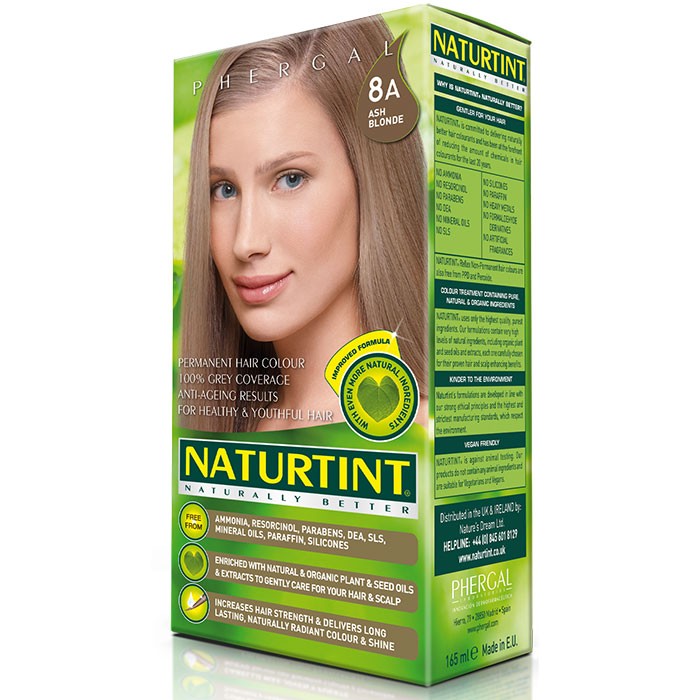 Permanent Hair Color, Ash Blonde (8A), 5.28 oz, Naturtint