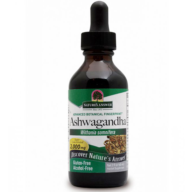 Ashwagandha Alcohol-Free Liquid, 2 oz, Natures Answer