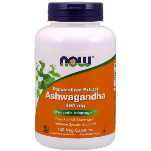 Ashwagandha 450 mg, Value Size, 180 Veg Capsules, NOW Foods
