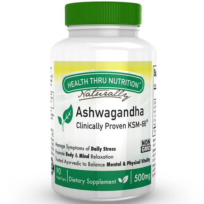 Ashwagandha 500 mg, 90 VegeCaps, Health Thru Nutrition