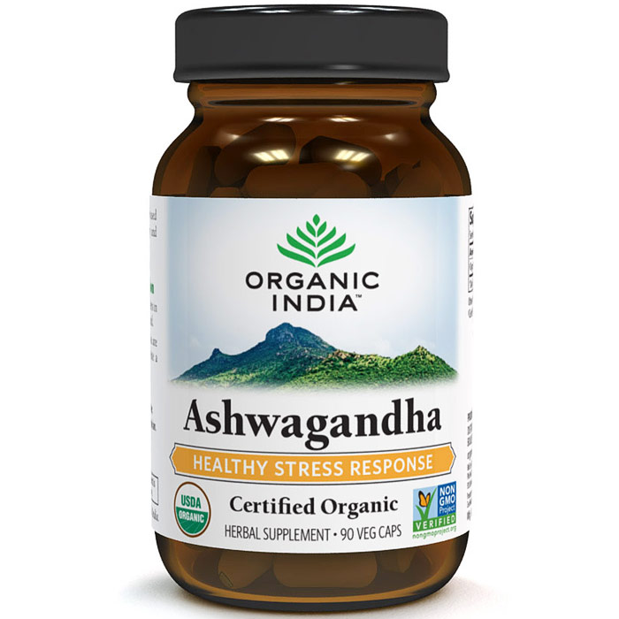 Organic India Ashwagandha Formula, 90 Vegetarian Capsules, Organic India