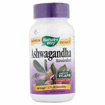 Ashwagandha Extract Standardized 60 vegicaps from Natures Way