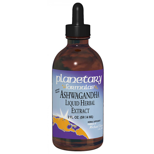 Ashwagandha Lemon Flavor Liquid Extract 2 fl oz, Planetary Herbals