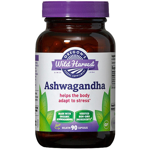 Ashwagandha, Organic, Value Size, 180 Capsules, Oregons Wild Harvest