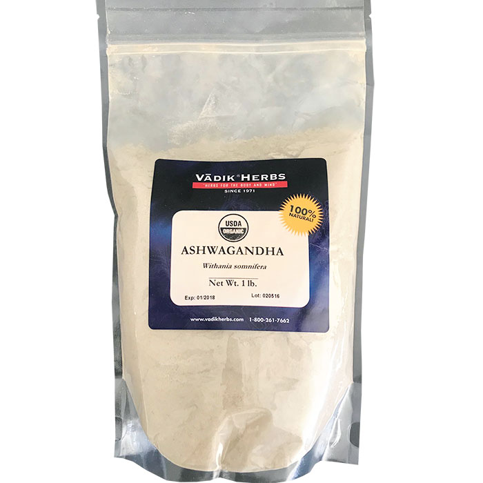 Ashwagandha Root Powder, Ethically Wildcrafted, 1 lb, Vadik Herbs