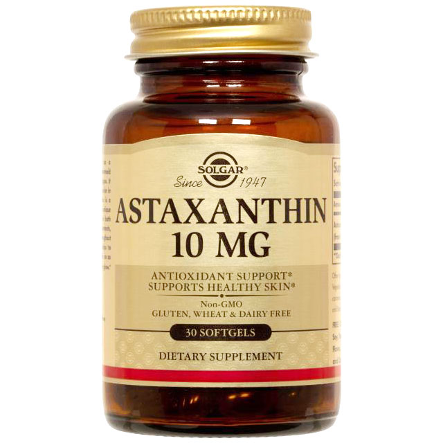 Astaxanthin 10 mg, 30 Softgels, Solgar