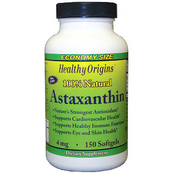 Astaxanthin, 4 mg, 150 Softgels, Healthy Origins