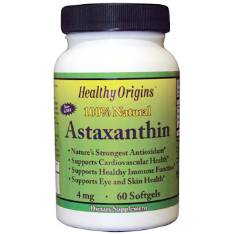 Healthy Origins Astaxanthin, 4 mg, 60 Softgels, Healthy Origins