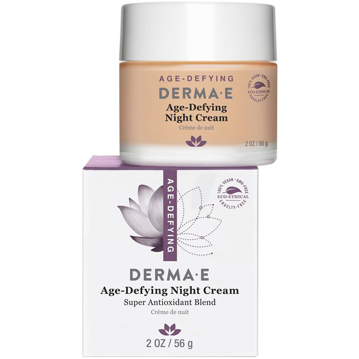 Derma E Age-Defying Night Cream, Super Antioxidant Blend, 2 oz