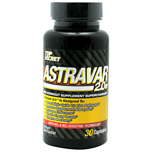 Top Secret Nutrition Astravar 2.0 Pre-Workout Supplement, 30 Capsules, Top Secret Nutrition