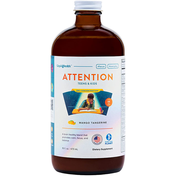 Attention Liquid Supplement, for Children & Adults, 32 oz, Liquid Health