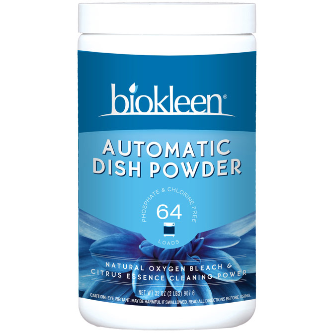 Automatic Dish Powder, Natural Oxygen Bleach & Citrus Essence Cleaning Powder, 32 oz, Biokleen